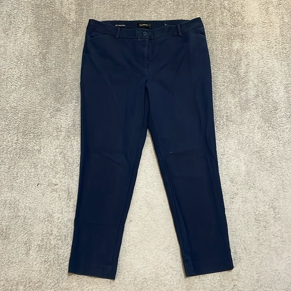 EC Talbot Hampshire Ankle Khaki Pants - Navy - Size 14